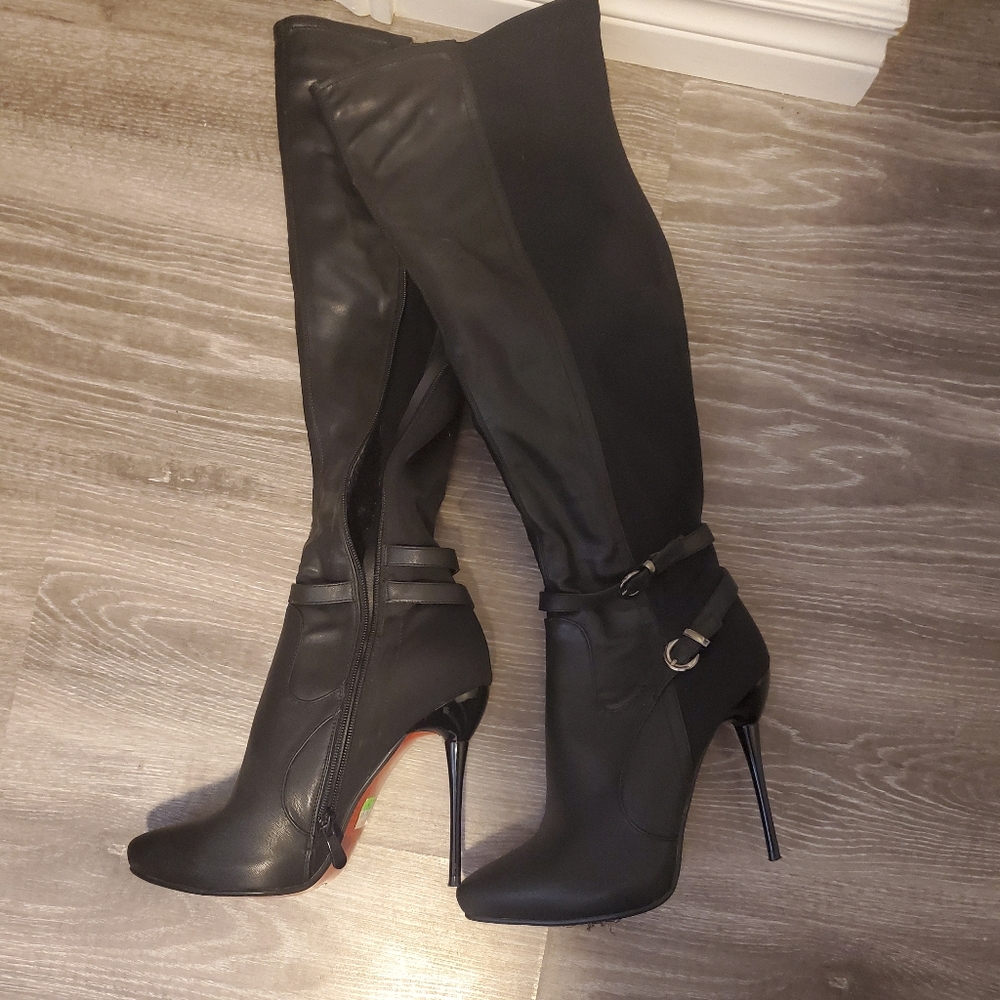 Over the Knee Black Boots